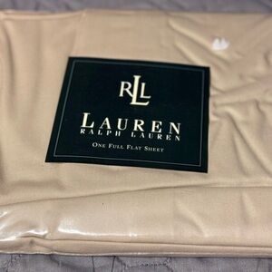 Ralph Lauren Homespun Linen Full Flat Sheet New in Package